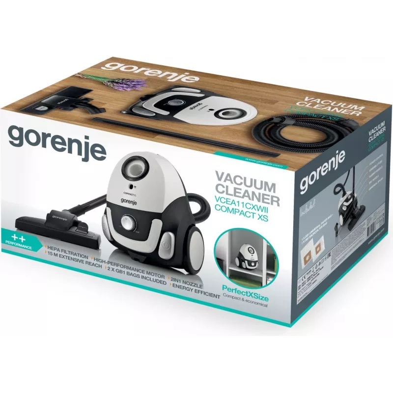 Aspirador de pó com saco Gorenje VCEA11CXWII 2 L seco 750 W