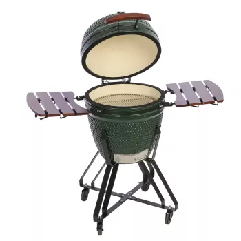 Grelhador kamado a carvão TUNABONE TunaBone Classic 21 polegadas tamanho M verde