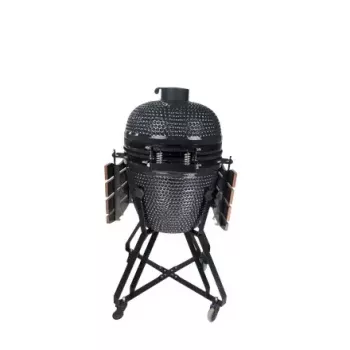 Grelhador kamado a carvão TUNABONE TunaBone classic 21 polegadas (tamanho M) cinzento escuro — câmara de 21 polegadas