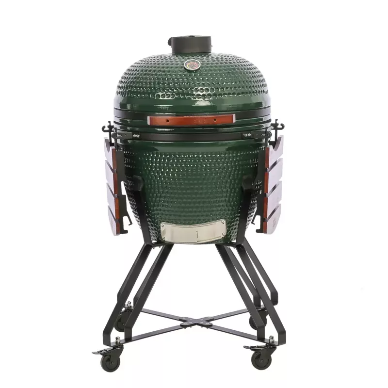 Grelhador kamado cerâmico TUNABONE Classic 23 polegadas (tamanho L) verde