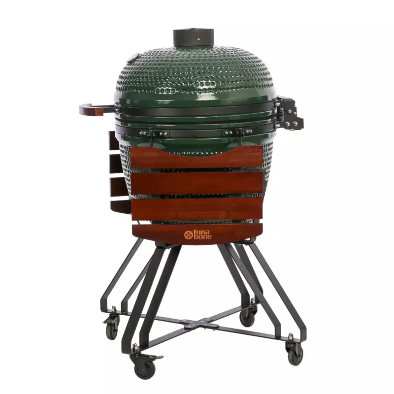 Grelhador kamado cerâmico TUNABONE Classic 23 polegadas (tamanho L) verde