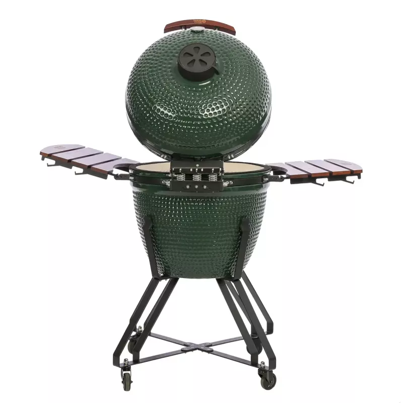 Grelhador kamado cerâmico TUNABONE Classic 23 polegadas (tamanho L) verde
