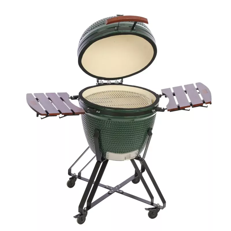 Grelhador kamado cerâmico TUNABONE Classic 23 polegadas (tamanho L) verde