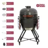 Grelhador kamado TUNABONE TunaBone Classic 23 polegadas (tamanho L) grelhador a carvão cerâmico, diâmetro de grelha 23 polegadas, cinzento escuro