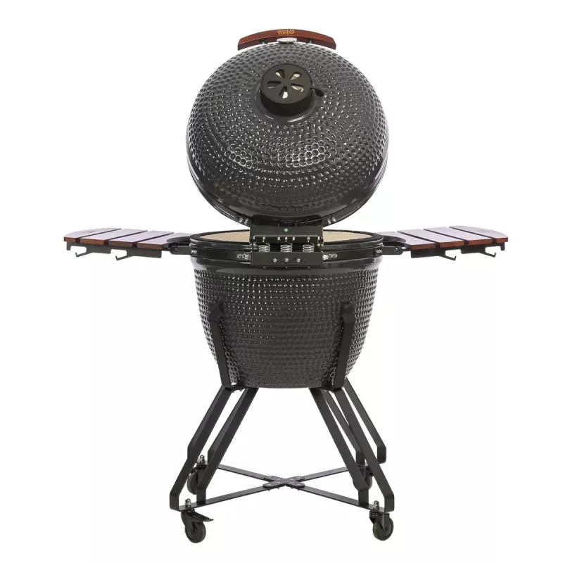 Grelhador kamado TUNABONE TunaBone Classic 23 polegadas (tamanho L) grelhador a carvão cerâmico, diâmetro de grelha 23 polegadas, cinzento escuro