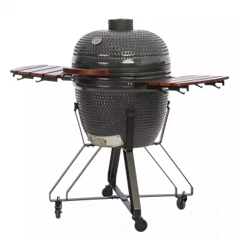 Grelhador kamado TUNABONE TunaBone Classic 23 polegadas (tamanho L) grelhador a carvão cerâmico, diâmetro de grelha 23 polegadas, cinzento escuro