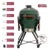 TunaBone Kamado Pro grelhador de cerâmica de 24 polegadas, tamanho L, verde (TBG24GREEN-02)