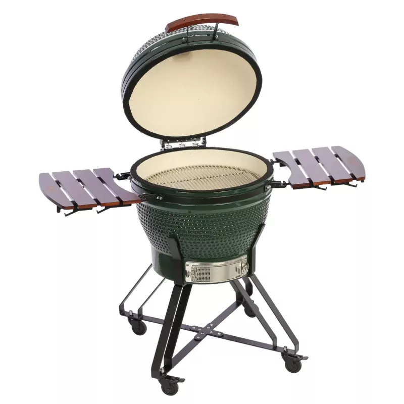 TunaBone Kamado Pro grelhador de cerâmica de 24 polegadas, tamanho L, verde (TBG24GREEN-02)