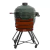 TunaBone Kamado Pro grelhador de cerâmica de 24 polegadas, tamanho L, verde (TBG24GREEN-02)