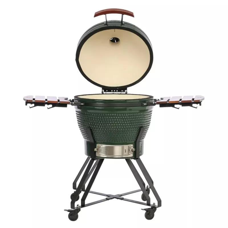 TunaBone Kamado Pro grelhador de cerâmica de 24 polegadas, tamanho L, verde (TBG24GREEN-02)