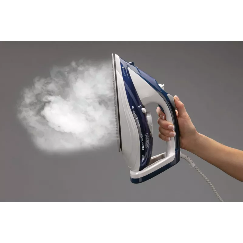 Ferro de engomar a vapor Gorenje SIH2600BLC base cerâmica 2600 W azul