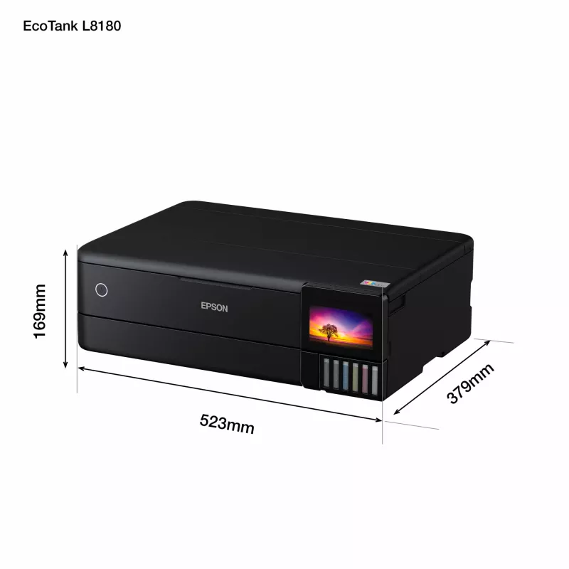 Impressora multifunções jato de tinta Epson EcoTank L8180 — A3+, cor, 5760x1440 DPI, 32 ppm, duplex, Wi‑Fi, Ethernet