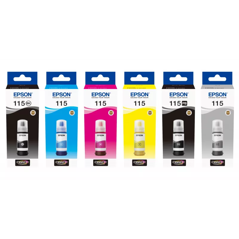 Frasco de tinta Epson 115 ECOTANK amarelo C13T07D44A