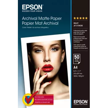 Papel mate de arquivo Epson – A4 – 50 folhas