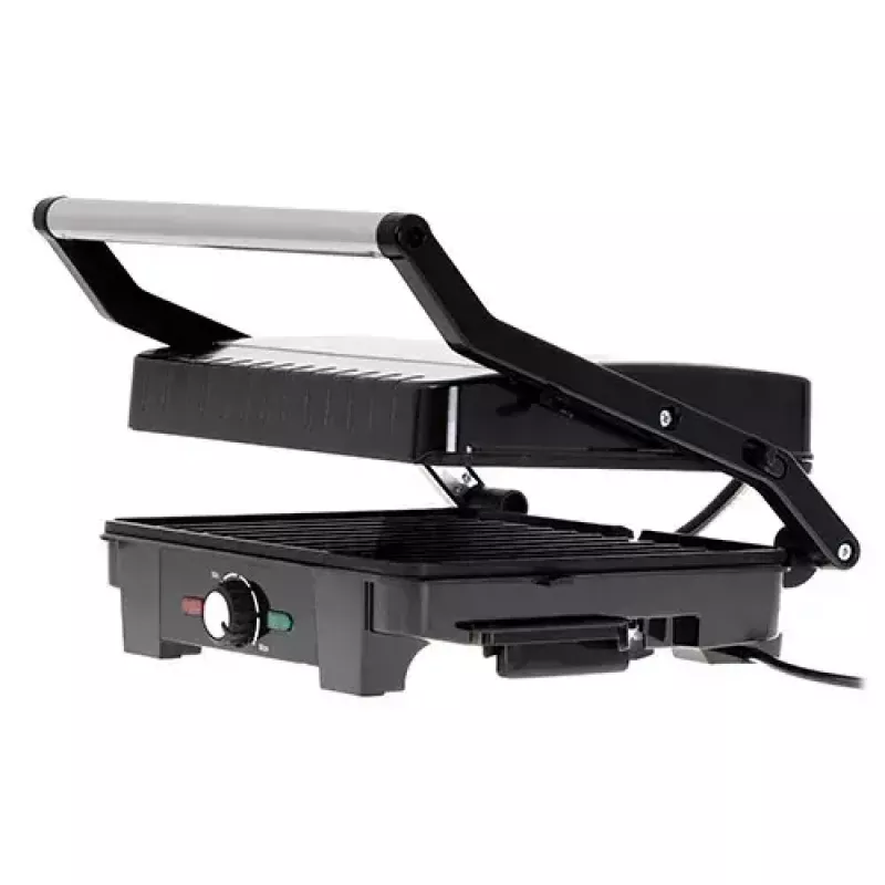Grelhador de contacto Adler AD 3051 — aço inoxidável, 2200–2800 W, superfície de grelhador 1392 cm², temperatura regulável, placas antiaderentes