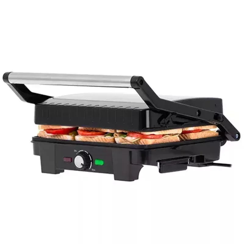 Grelhador de contacto Adler AD 3051 — aço inoxidável, 2200–2800 W, superfície de grelhador 1392 cm², temperatura regulável, placas antiaderentes