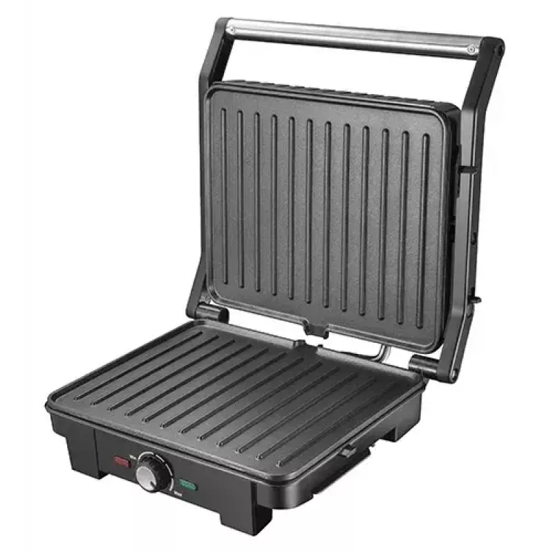 Grelhador de contacto Adler AD 3051 — aço inoxidável, 2200–2800 W, superfície de grelhador 1392 cm², temperatura regulável, placas antiaderentes