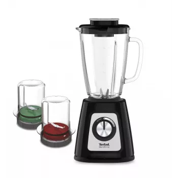 Batedeira de mesa Tefal BlendForce II BL4388 — 800 W, jarro de vidro de 1,25 l, trituração de gelo, preto/aço inoxidável escovado