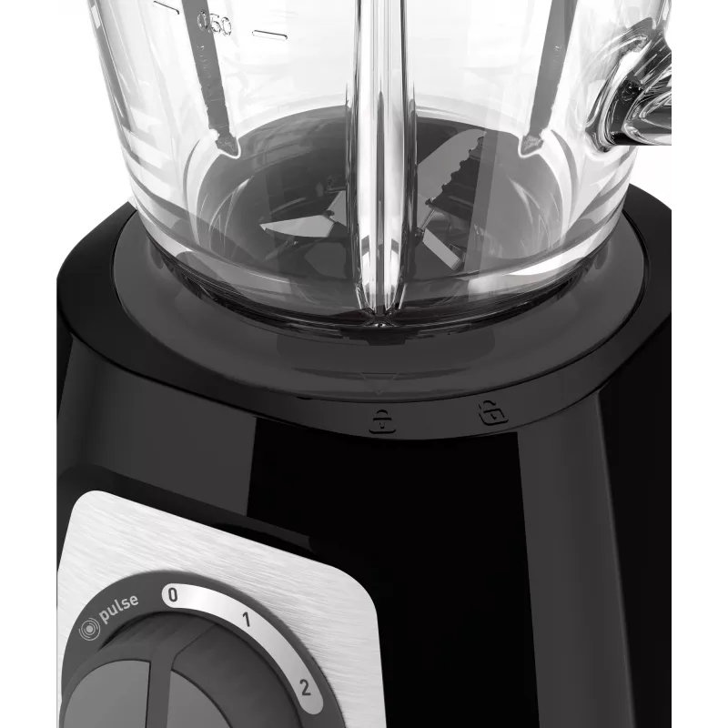 Batedeira de mesa Tefal BlendForce II BL4388 — 800 W, jarro de vidro de 1,25 l, trituração de gelo, preto/aço inoxidável escovado