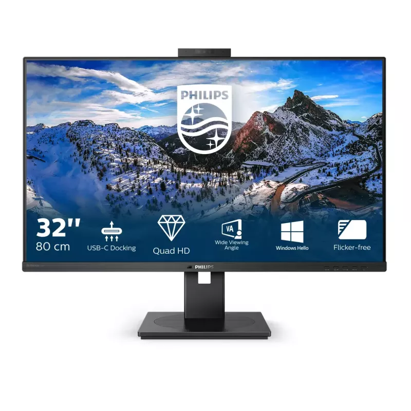 Monitor Philips P Line 326P1H/00 80 cm (31,5 polegadas) 2560 x 1440 píxeis Quad HD LED preto