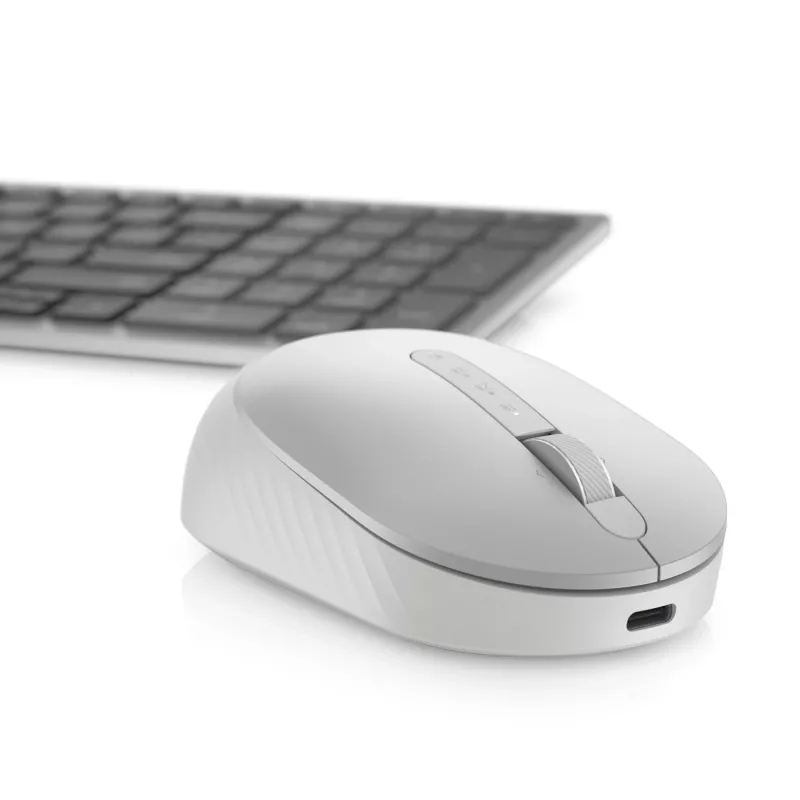 Rato DELL Pro Premium Compact – MS7421W – prateado platina, ambidestro, ótico, RF Wireless + Bluetooth, 1600 DPI, platina, prateado (embalagem aberta)