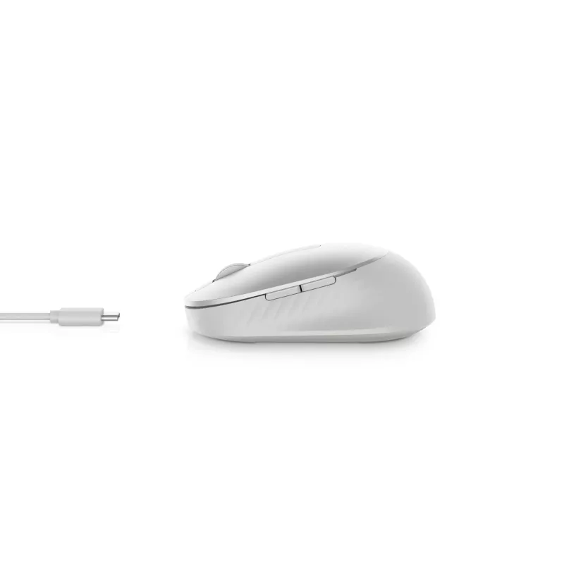 Rato DELL Pro Premium Compact – MS7421W – prateado platina, ambidestro, ótico, RF Wireless + Bluetooth, 1600 DPI, platina, prateado (embalagem aberta)