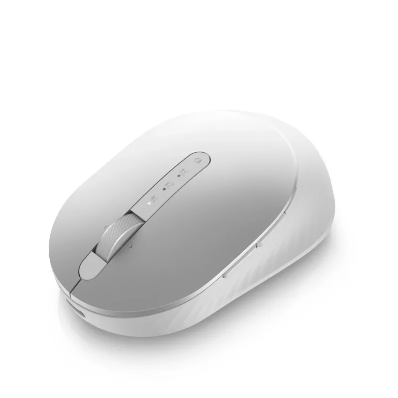 Rato DELL Pro Premium Compact – MS7421W – prateado platina, ambidestro, ótico, RF Wireless + Bluetooth, 1600 DPI, platina, prateado (embalagem aberta)