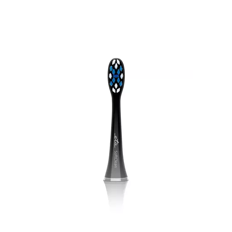 Cabeças de escova de dentes ETA ETA070790600 — 2 unid., compatíveis com escovas de dentes elétricas ETA, cores preto/azul/branco