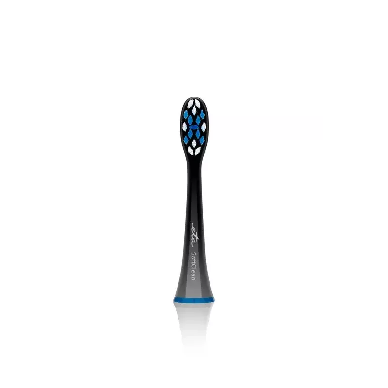 Cabeças de escova de dentes ETA ETA070790600 — 2 unid., compatíveis com escovas de dentes elétricas ETA, cores preto/azul/branco