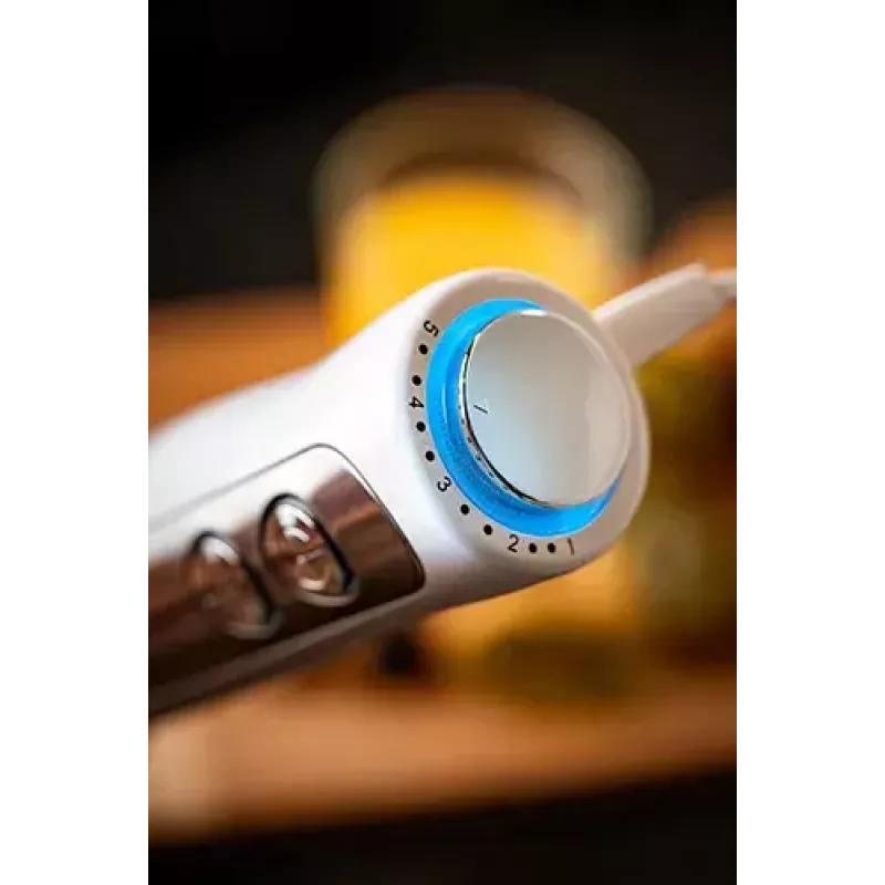 Varinha mágica Adler AD 4625w — misturadora de varinha, 5 velocidades, turbo, 1500 W, lâminas de aço inoxidável, prateado/branco