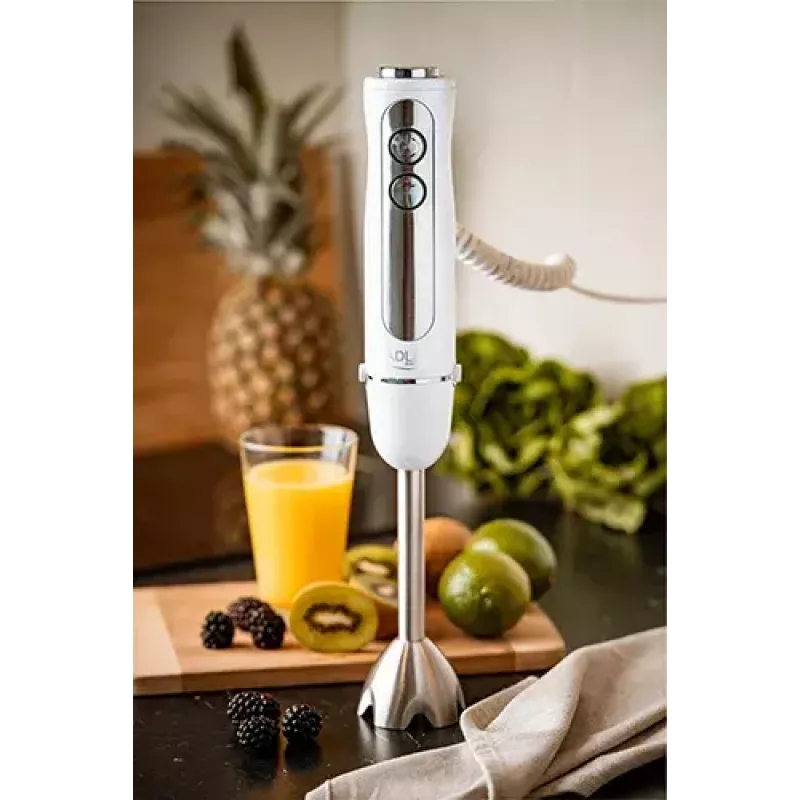 Varinha mágica Adler AD 4625w — misturadora de varinha, 5 velocidades, turbo, 1500 W, lâminas de aço inoxidável, prateado/branco