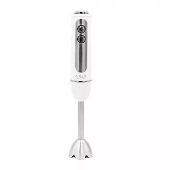 Varinha mágica Adler AD 4625w — misturadora de varinha, 5 velocidades, turbo, 1500 W, lâminas de aço inoxidável, prateado/branco