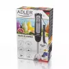 Misturadora de varinha Adler AD 4625B — misturadora manual, 1500 W máx., 850 W potência nominal, 5 velocidades, controlo mecânico, turbo, lâmina de aço inoxidável, preto
