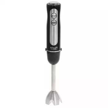 Misturadora de varinha Adler AD 4625B — misturadora manual, 1500 W máx., 850 W potência nominal, 5 velocidades, controlo mecânico, turbo, lâmina de aço inoxidável, preto