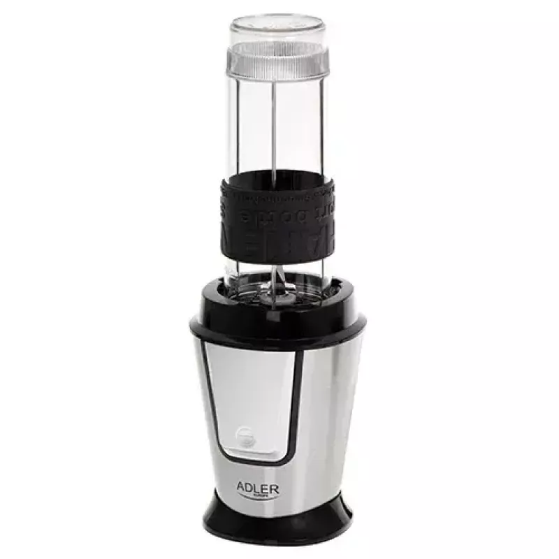 Misturadora desportiva Adler AD 4081 — misturadora pessoal portátil, 800 W de pico, copo de 0,57 l, lâminas de aço inoxidável, 2 garrafas