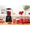 Misturadora de bancada Tefal BL4208 — 600 W, recipiente de plástico de 1,25 l, 2 velocidades, trituração de gelo, preta