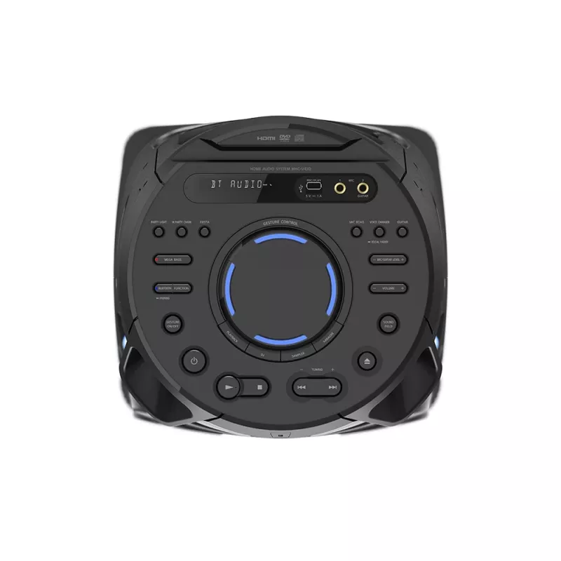 Sony MHCV43D.CEK, microsistema de áudio doméstico, preto, FM, CD, CD-R, CD-RW, DVD, DVD-R, DVD-RW, 0,5 W, 349,5 mm