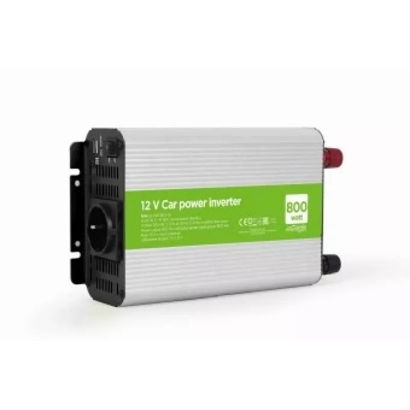 Inversor de corrente para automóvel GEMBIRD 12V, 800W