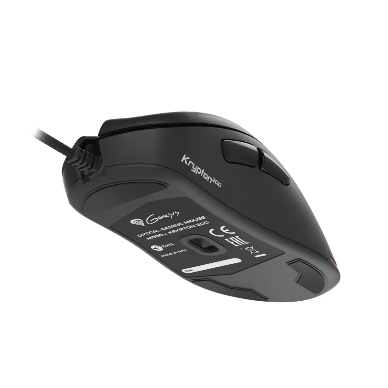 Rato gaming GENESIS Krypton 200 para destro, USB Type-A, ótico, 6400 DPI