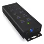 ICY BOX IB-HUB1703-QC3 USB 3.2 Gen 1 (3.1 Gen 1) Type-B 5000 Mbit/s preto
