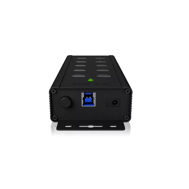 ICY BOX IB-HUB1703-QC3 USB 3.2 Gen 1 (3.1 Gen 1) Type-B 5000 Mbit/s preto