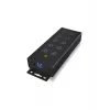 ICY BOX IB-HUB1703-QC3 USB 3.2 Gen 1 (3.1 Gen 1) Type-B 5000 Mbit/s preto