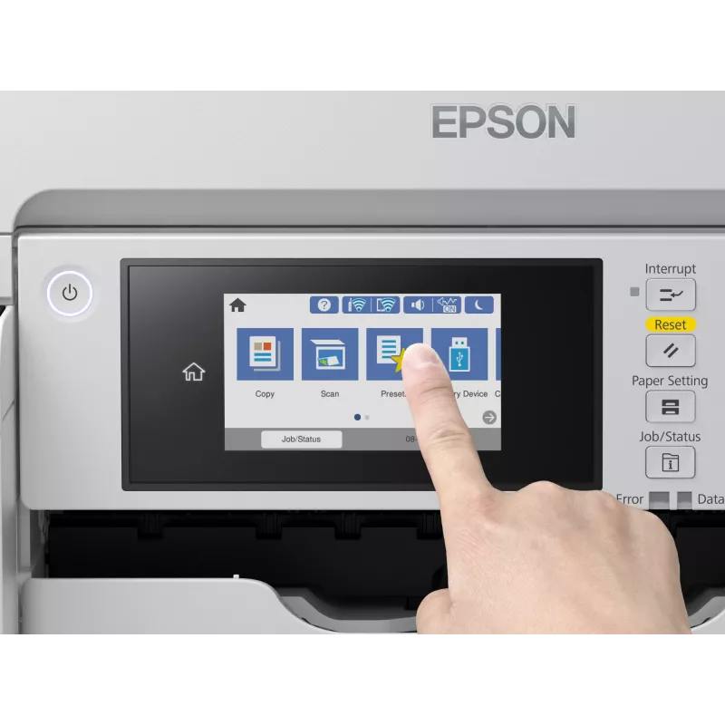 Multifunções Epson M15180 — impressão a jato de tinta monocromática, 4800x1200 DPI, digitalização a cores 1200x1200, A4, Wi‑Fi, Ethernet, duplex
