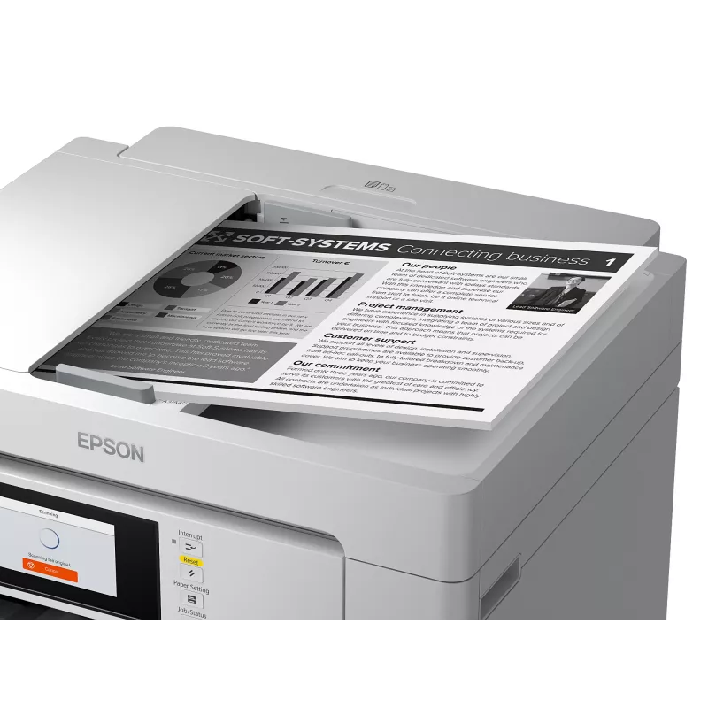 Multifunções Epson M15180 — impressão a jato de tinta monocromática, 4800x1200 DPI, digitalização a cores 1200x1200, A4, Wi‑Fi, Ethernet, duplex