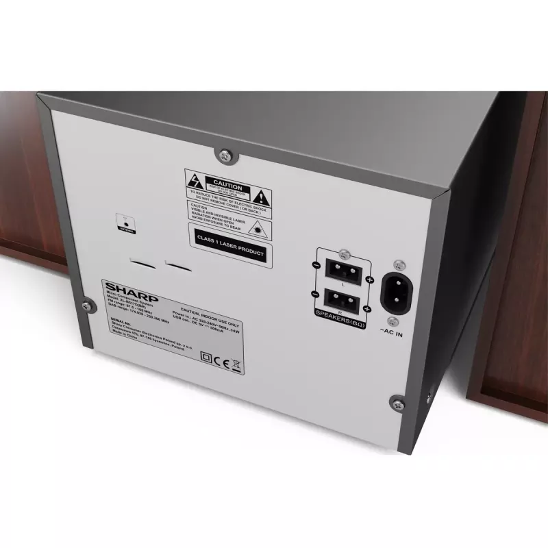Micro-sistema de áudio Sharp XL-B517D 45 W castanho