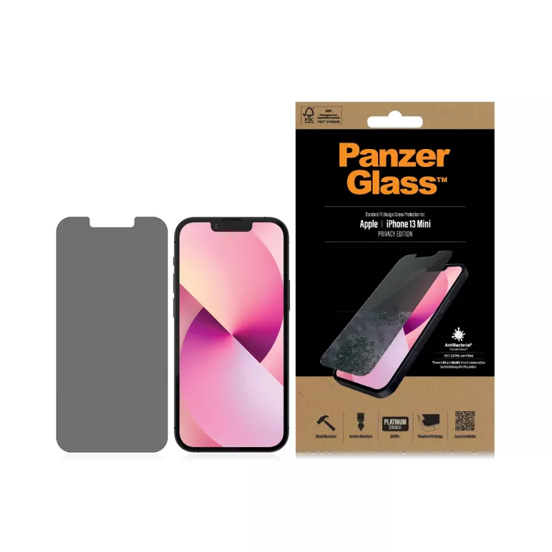Película de proteção de ecrã PanzerGlass ® para iPhone 13 Mini | ajuste padrão