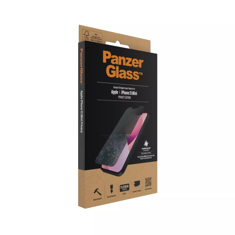 Película de proteção de ecrã PanzerGlass ® para iPhone 13 Mini | ajuste padrão