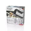 Batedeira manual Adler AD 4225 — 5 velocidades, turbo, 300 W, aço inoxidável/preto prateado, batedores e ganchos para amassar