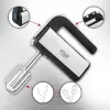 Batedeira manual Adler AD 4225 — 5 velocidades, turbo, 300 W, aço inoxidável/preto prateado, batedores e ganchos para amassar