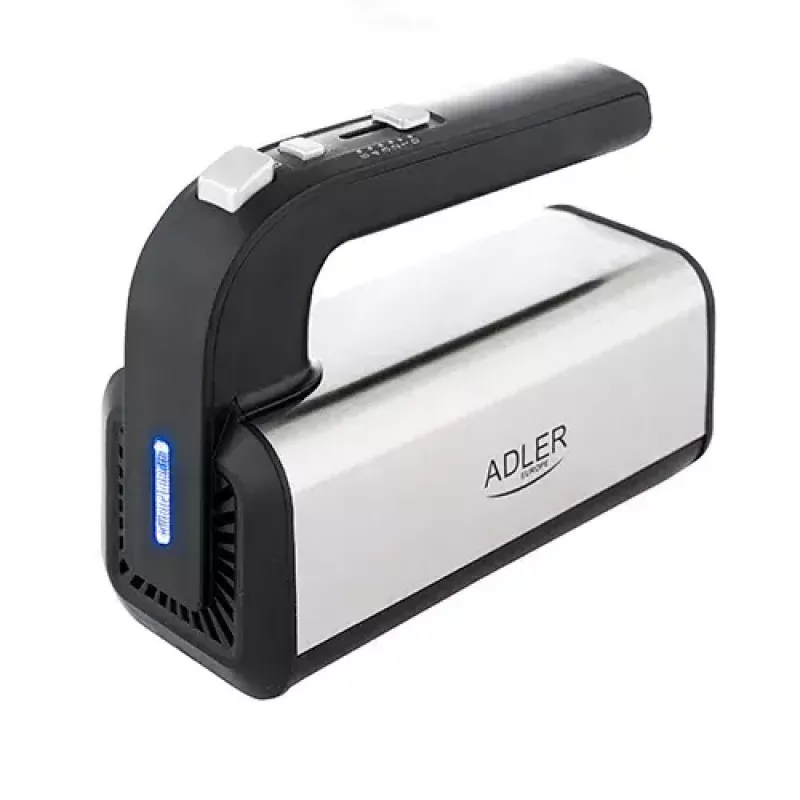 Batedeira manual Adler AD 4225 — 5 velocidades, turbo, 300 W, aço inoxidável/preto prateado, batedores e ganchos para amassar